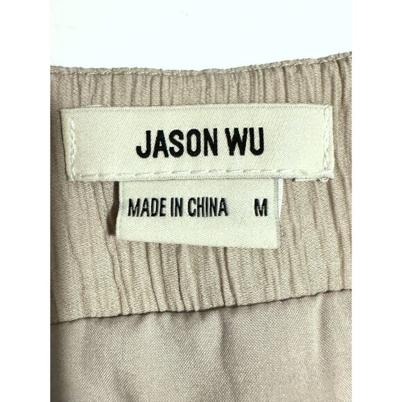 Jason Wu Cropped 3 Button Vest Top Sweetheart Neckline Fully Lined Taupe Sz M - Picture 4 of 5
